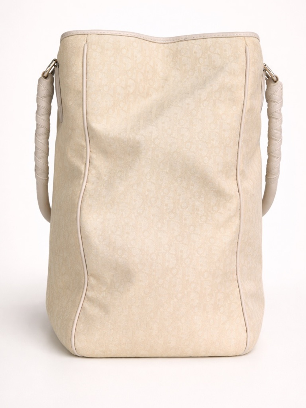 Christian Dior Diorissimo Trotter Canvas Tote Bag Cream Charm - Picture 4 of 12